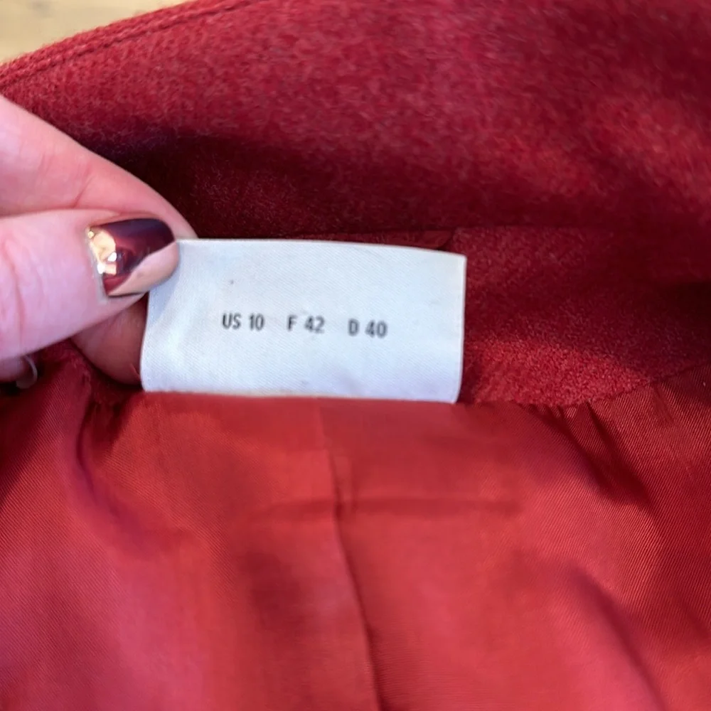 Akris Punto red wool zip front blazer jacket - Picture 9 of 11